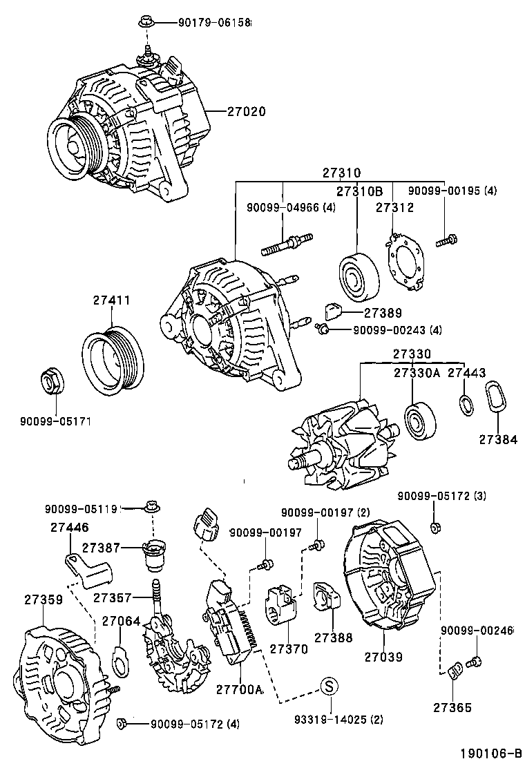 TOYOTA 27700 62010 - Generaatori pingeregulaator onlydrive.pro