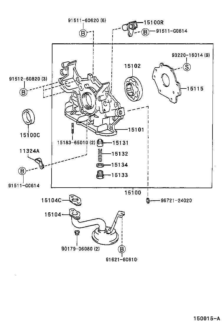 TOYOTA 90311-40022 - Engine oil pump: 01 pcs. onlydrive.pro