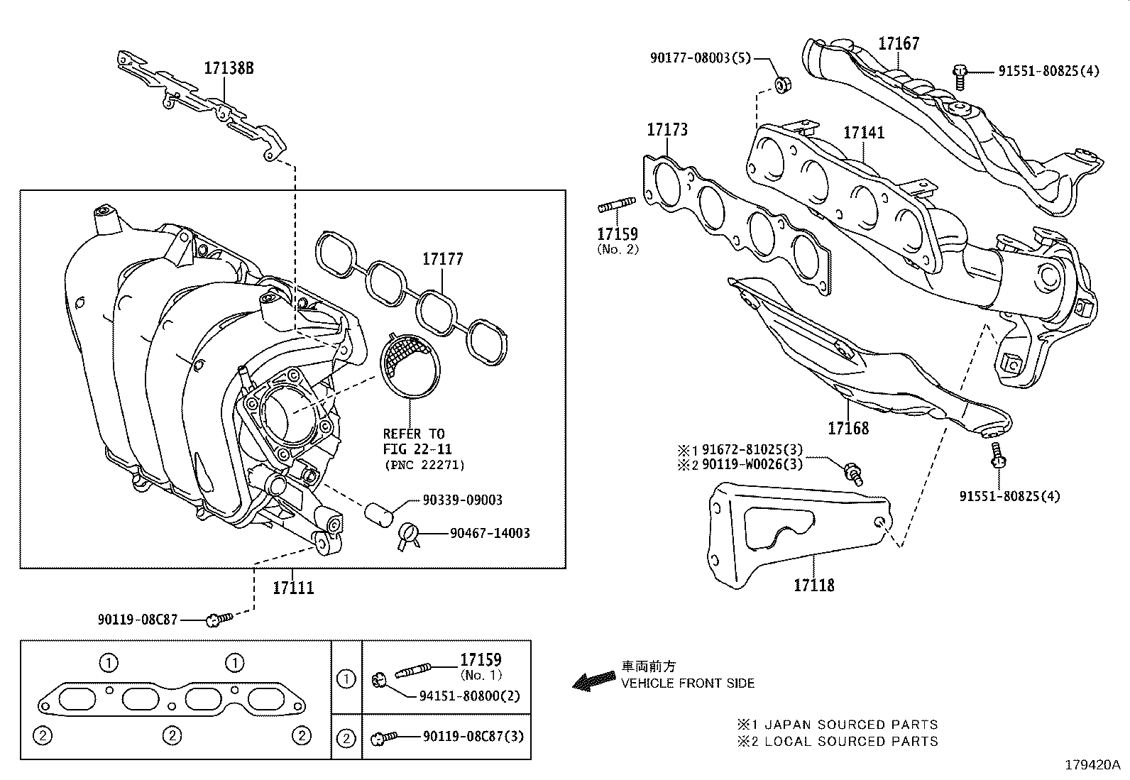 TOYOTA 17177-37030 - Gasket, intake manifold onlydrive.pro