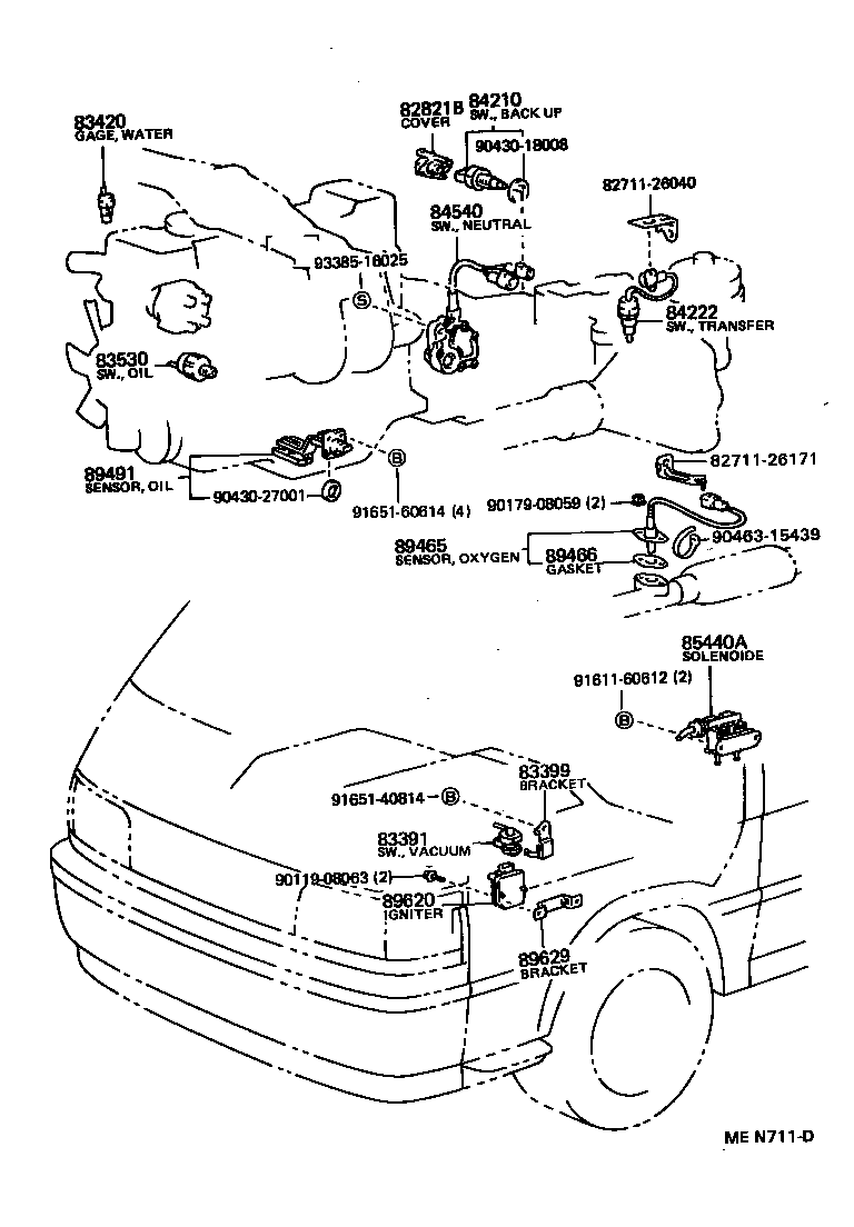 TOYOTA 89465 39226 - Switch & relay & computer: 01 pcs. onlydrive.pro