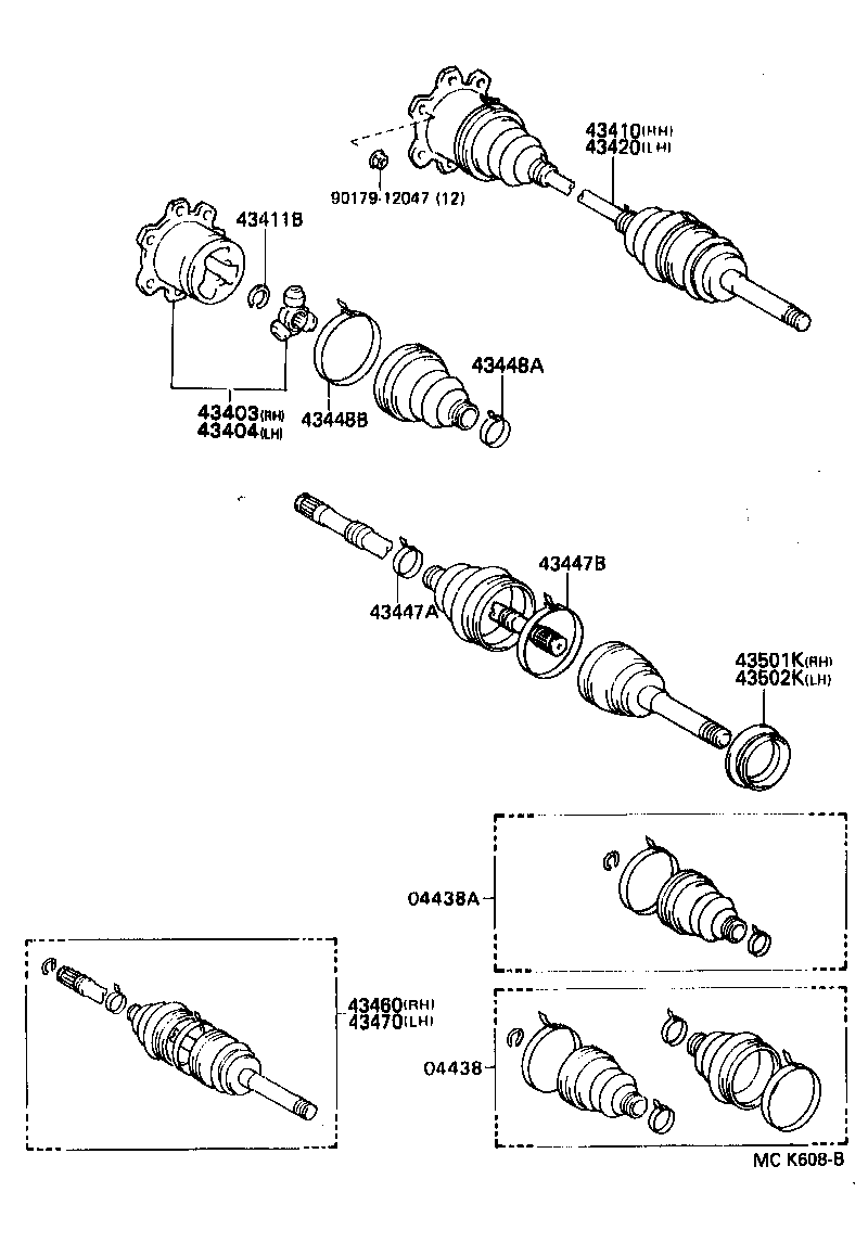 TOYOTA 43460-39026 - Joint Kit, drive shaft onlydrive.pro