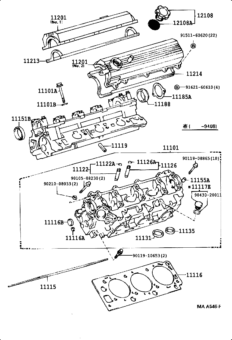 TOYOTA 11116-65030 - Gasket, cylinder head onlydrive.pro