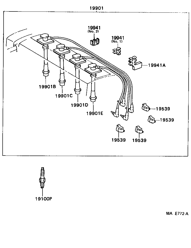 TOYOTA 90919-01166 - Свеча зажигания onlydrive.pro