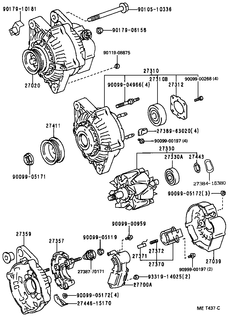 TOYOTA 2706015080 - Alternator onlydrive.pro