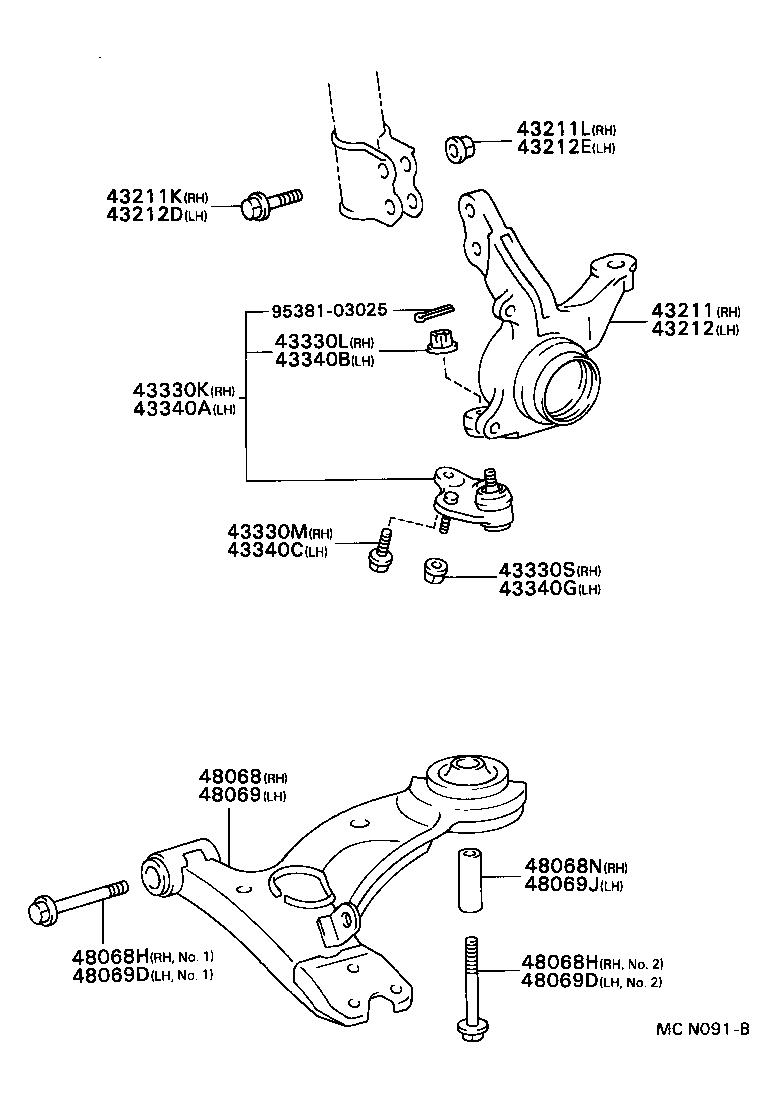 TOYOTA 43330-29265 - Шаровая опора onlydrive.pro