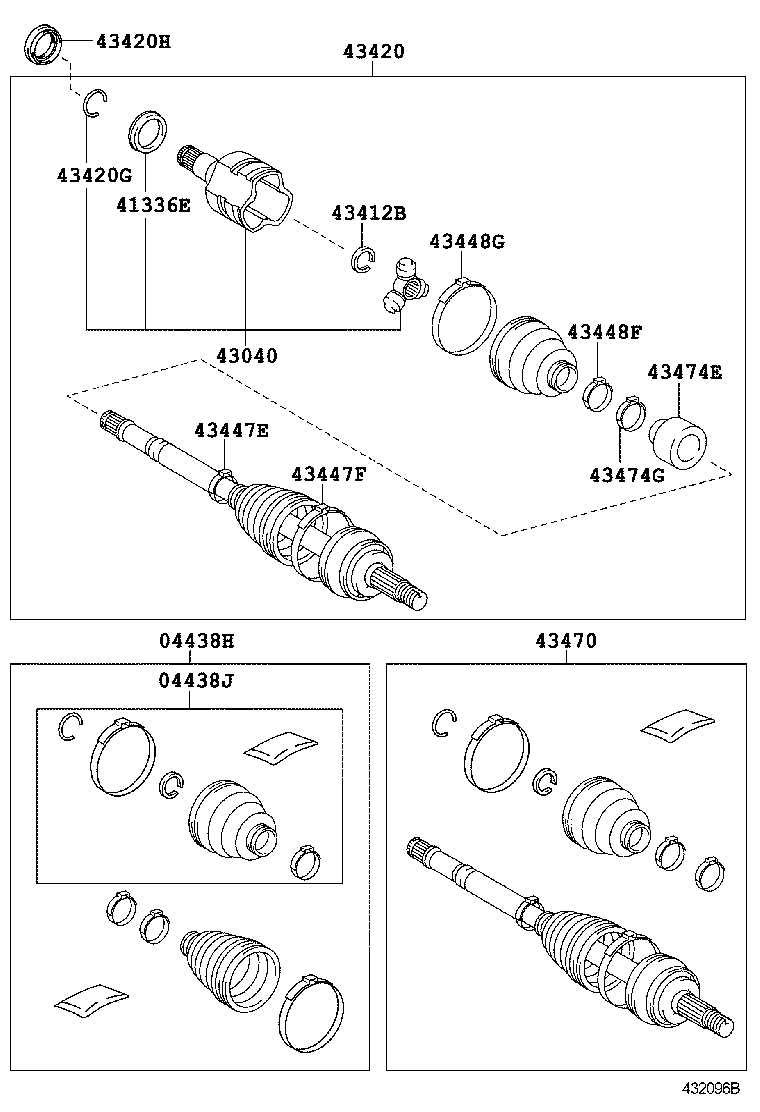 MAZDA 04428-05230 - Bellow Set, steering onlydrive.pro