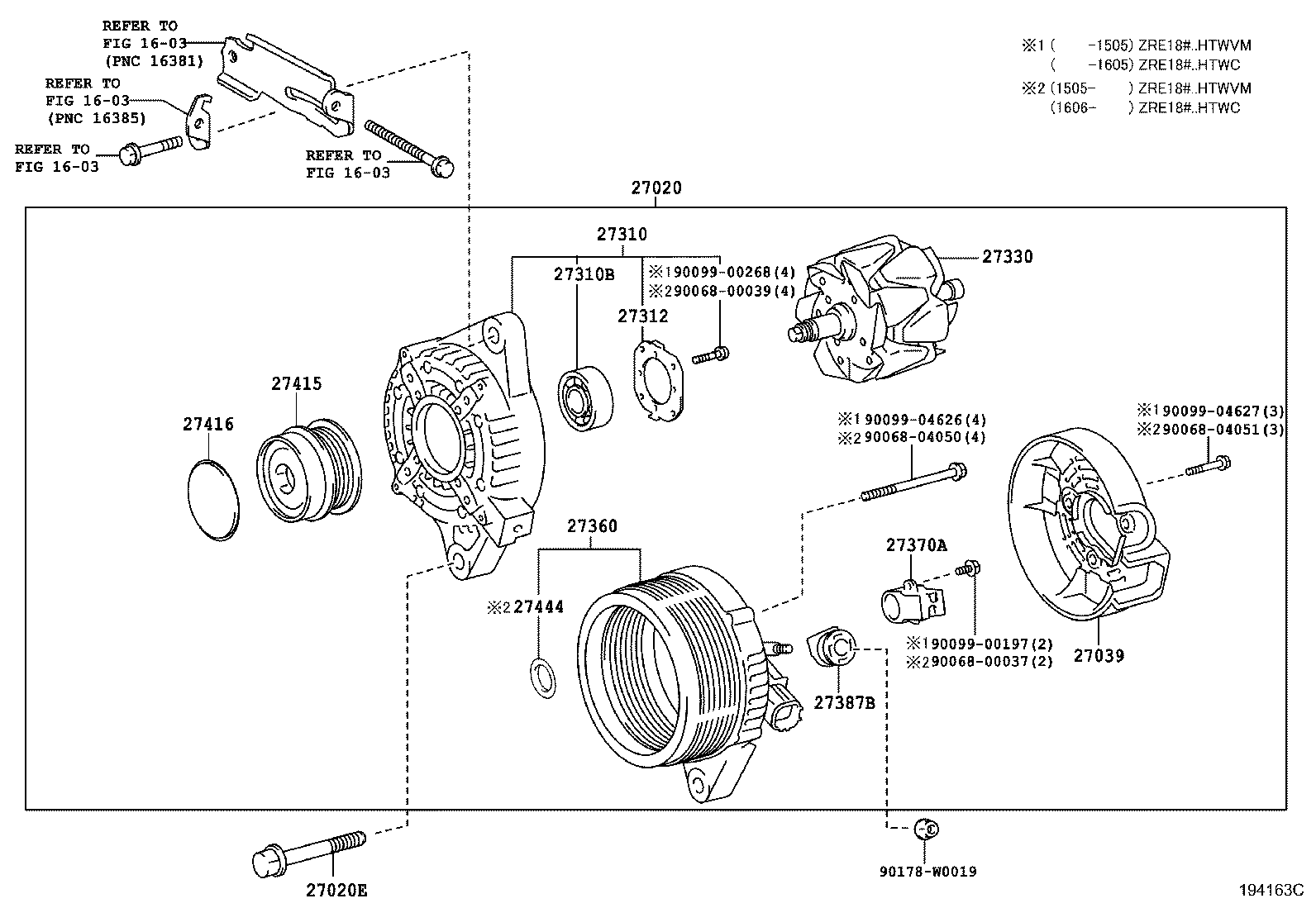 TOYOTA 27060-0T360 - Alternator onlydrive.pro