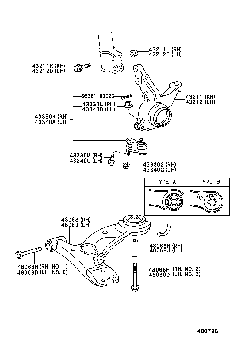 TOYOTA 48069-05010 - Track Control Arm onlydrive.pro