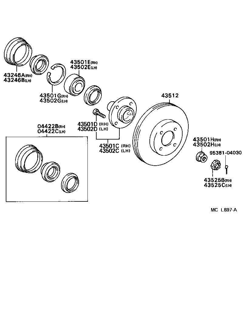 TOYOTA 43512-12550 - Brake Disc onlydrive.pro