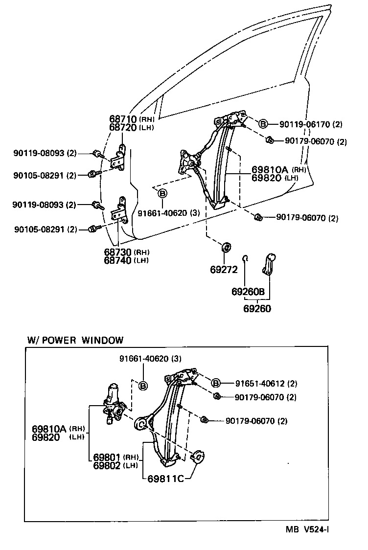 TOYOTA 68720-12130 - Ukse hinge onlydrive.pro