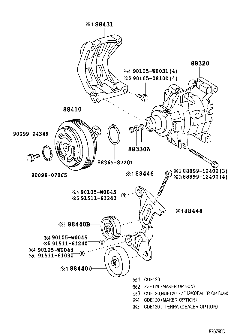 TOYOTA 88410-1A290 - Compressor, air conditioning onlydrive.pro