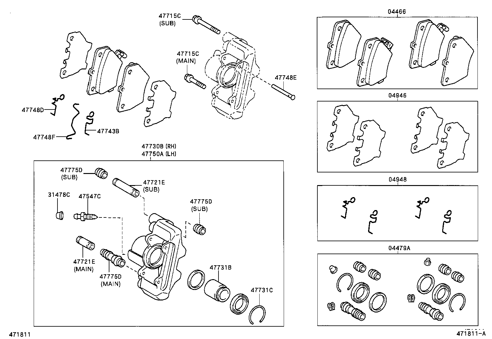 TOYOTA 4775052030 - Brake Caliper onlydrive.pro