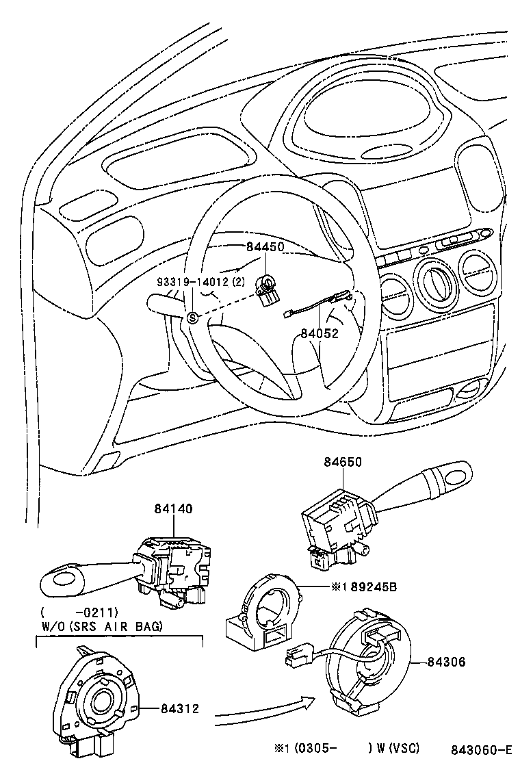 TOYOTA 8414052020 - Steering Column Switch onlydrive.pro