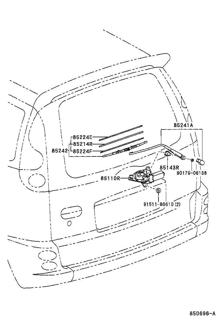 TOYOTA 8524210020 - Stikla tīrītāja slotiņa onlydrive.pro