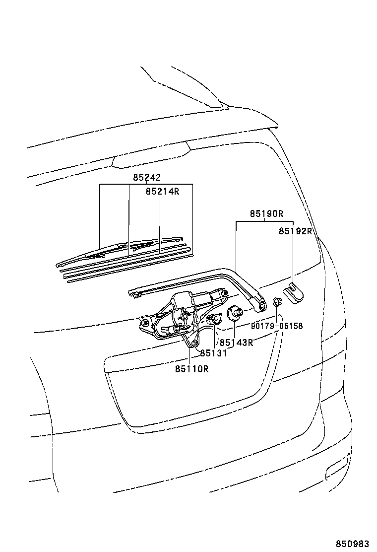 TOYOTA 8524213060 - Stikla tīrītāja slotiņa onlydrive.pro