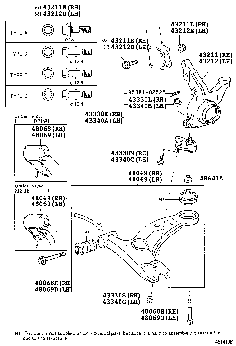 TOYOTA 48068-13010 - Track Control Arm onlydrive.pro