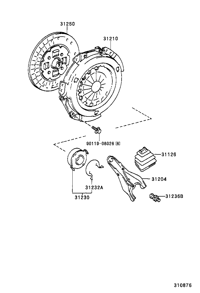 TOYOTA 31230-20191 - Clutch Release Bearing onlydrive.pro