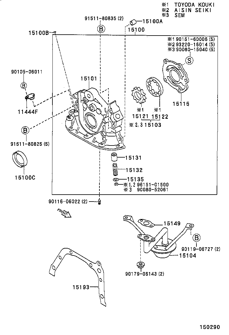 TOYOTA 1514916010 - Shaft Seal, camshaft onlydrive.pro