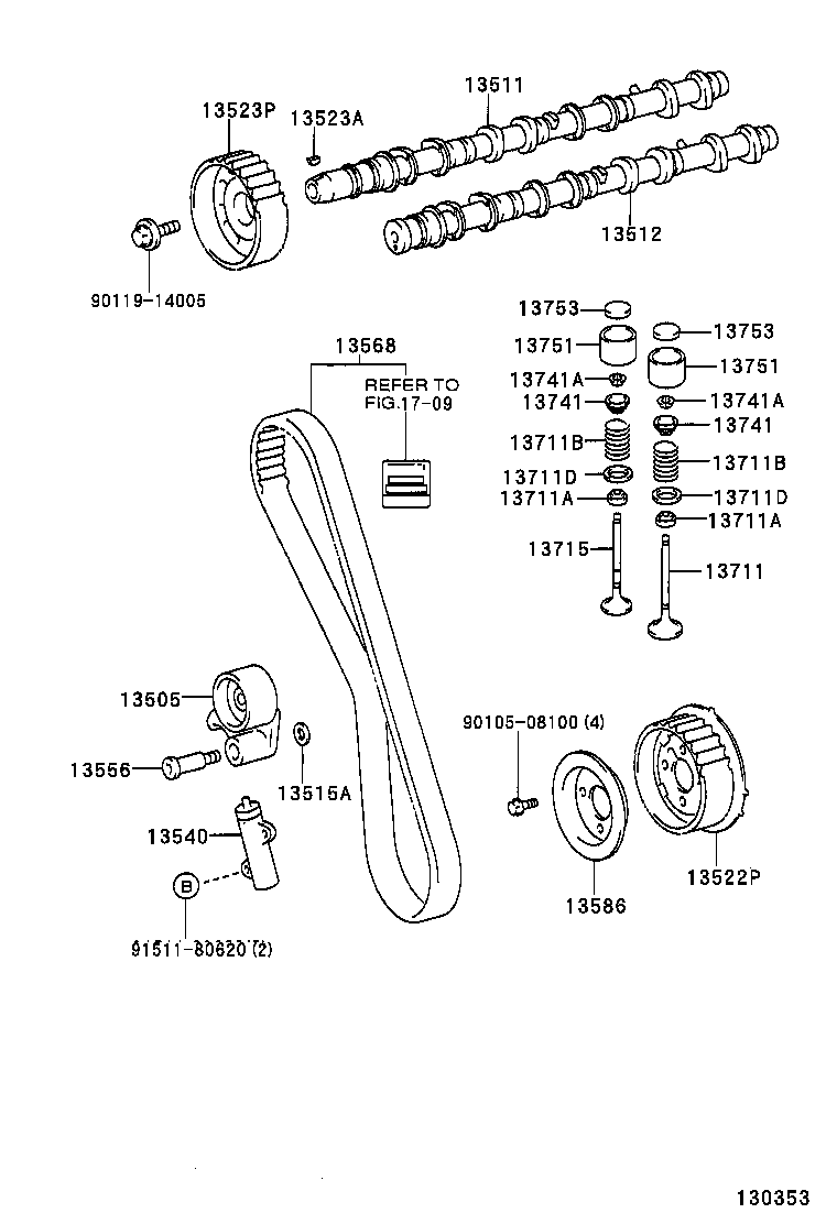 TOYOTA 13505-67040 - Tensioner Pulley, timing belt onlydrive.pro