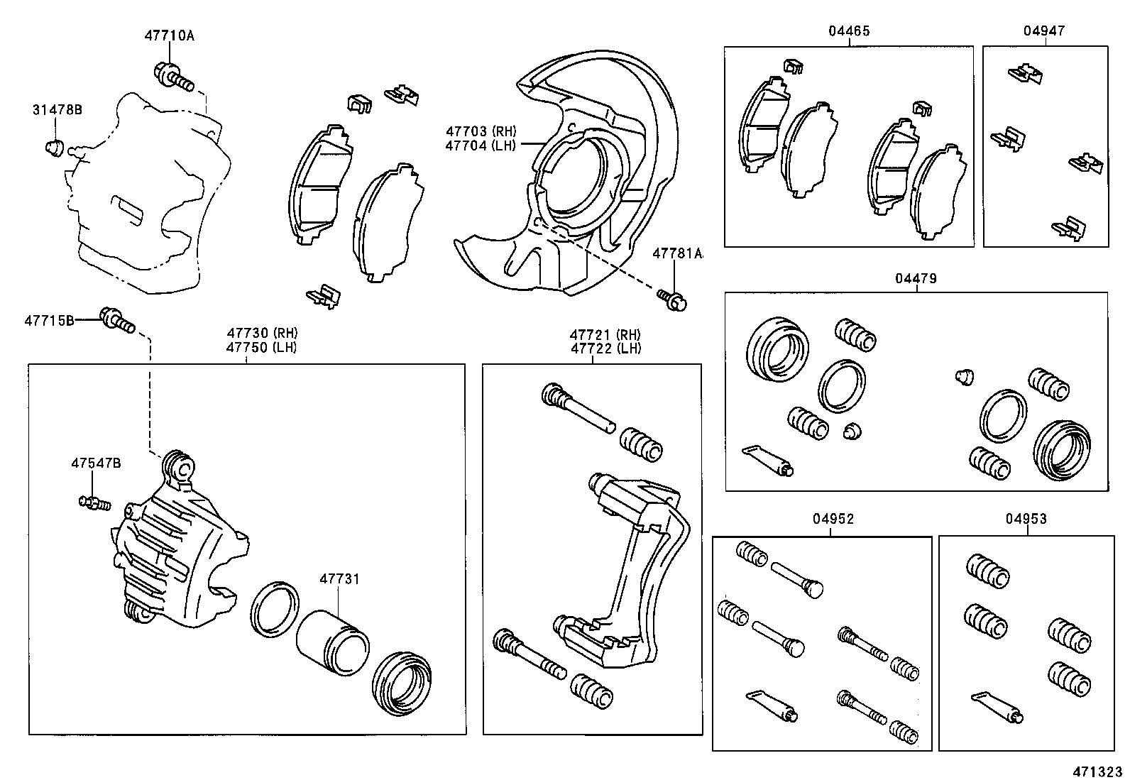 TOYOTA 0495202010 - Guide Sleeve Kit, brake caliper onlydrive.pro