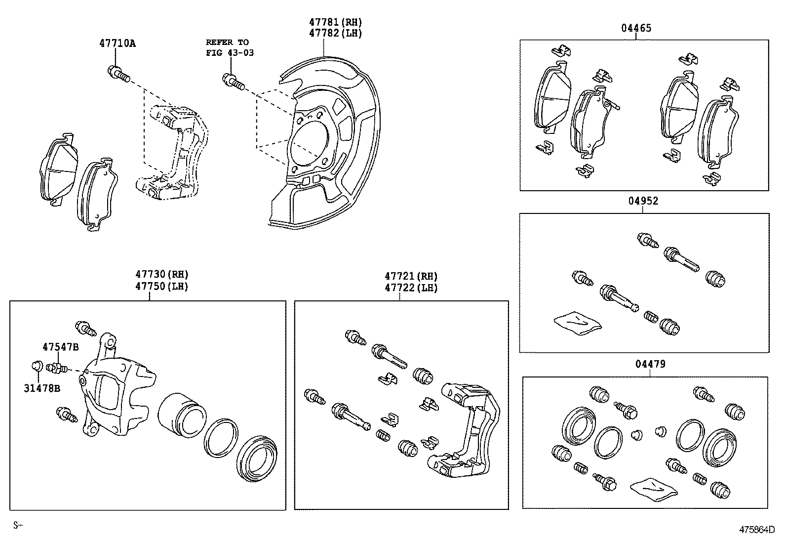 TOYOTA 04465-02190 - Brake Pad Set, disc brake onlydrive.pro