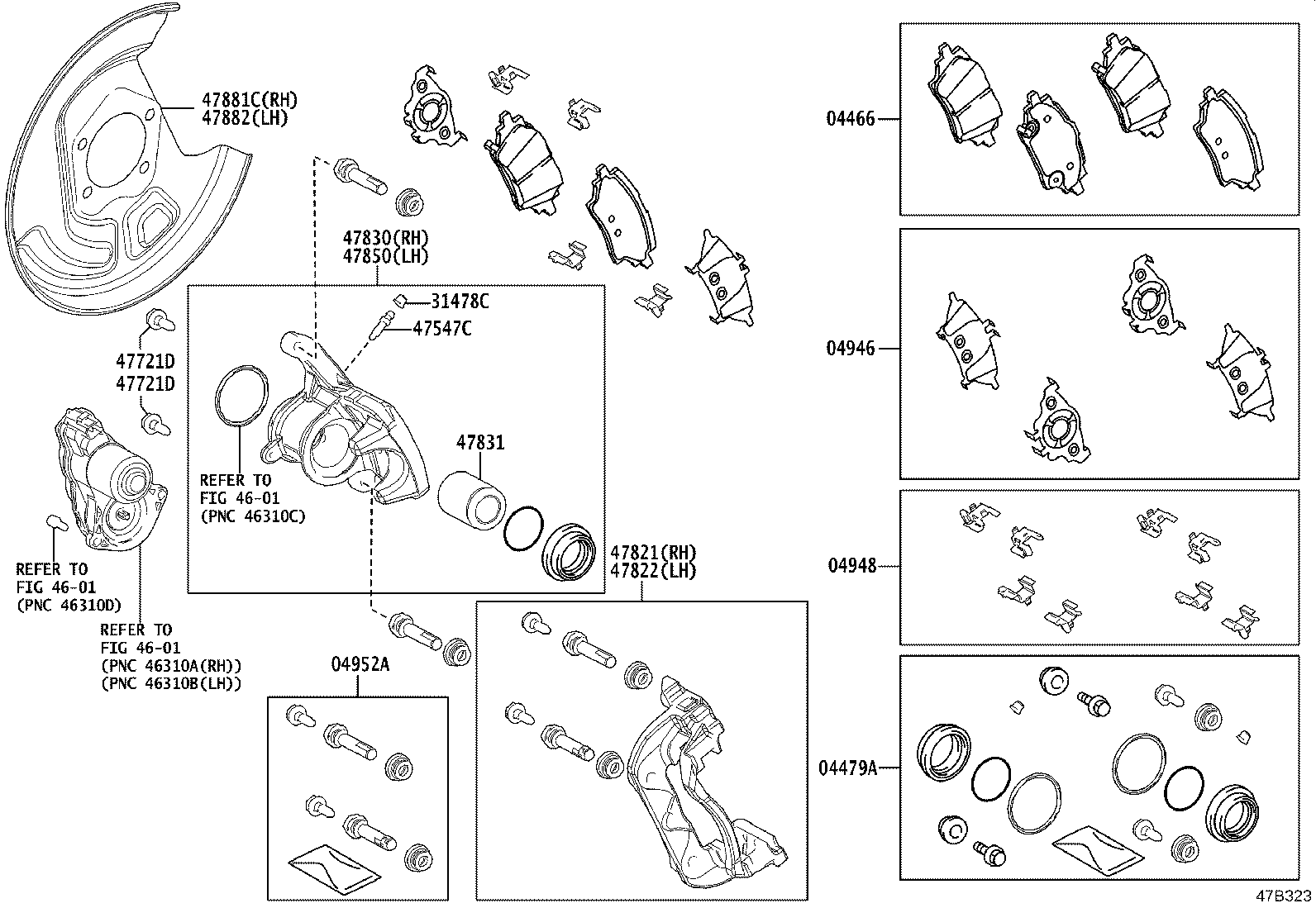 TOYOTA 04952F4020 - Kreipiančiųjų movų rinkinys, stabdžių apkaba onlydrive.pro