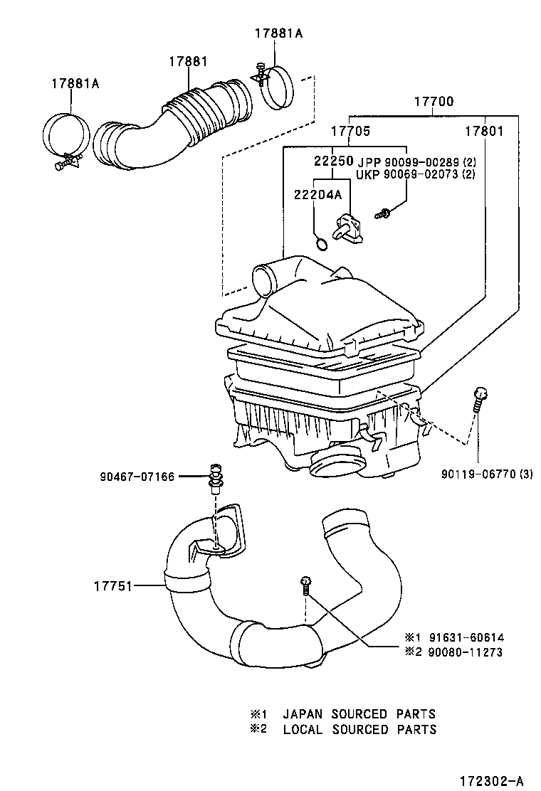 TOYOTA 1770002120 - Air Filter, engine onlydrive.pro