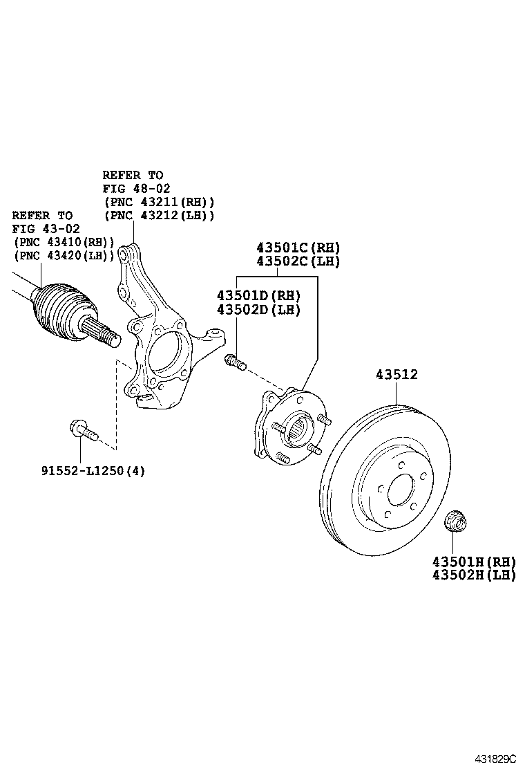 TOYOTA 4355002030 - Bearing Kit, wheel hub onlydrive.pro