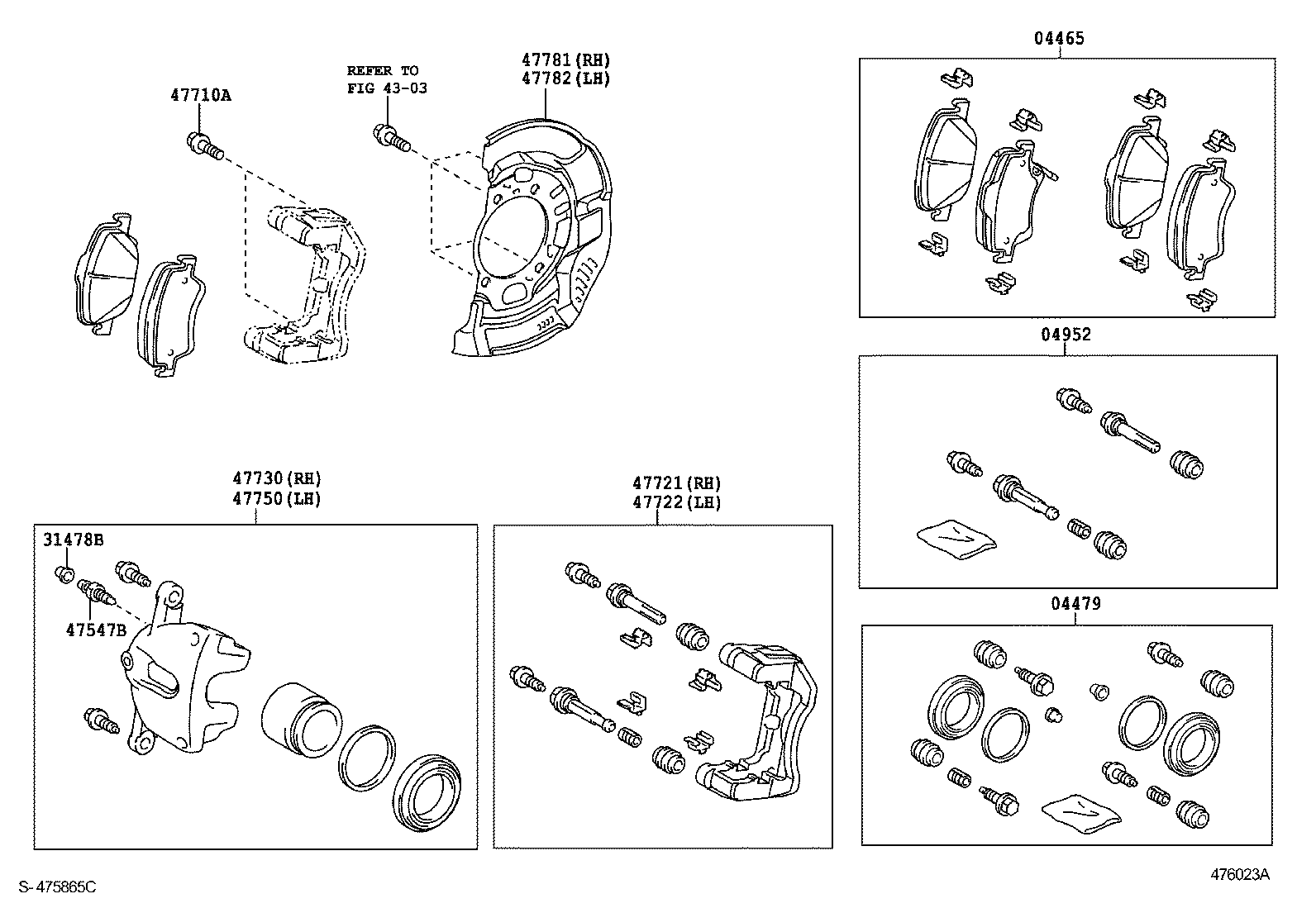 TOYOTA 0446502370 - Brake Pad Set, disc brake onlydrive.pro