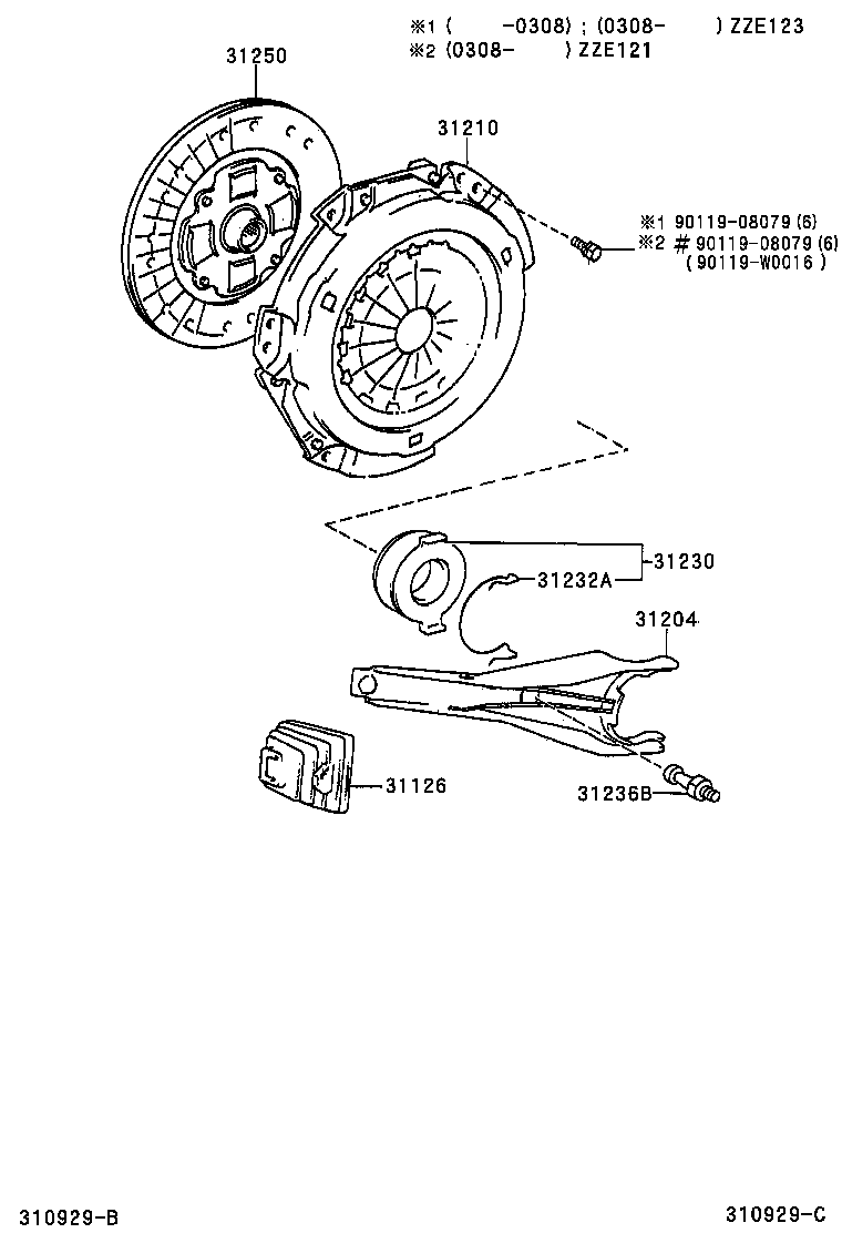 TOYOTA 31250-20280 - Clutch Disc onlydrive.pro