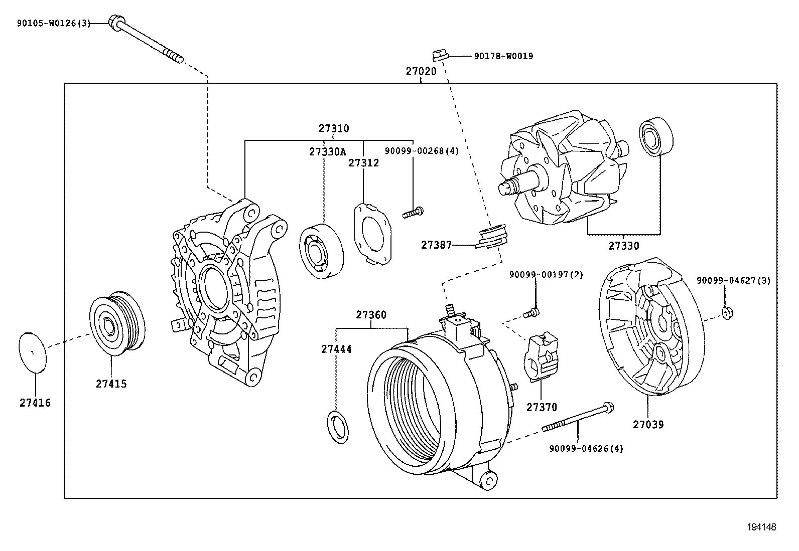 TOYOTA 270600R080 - Laturi onlydrive.pro