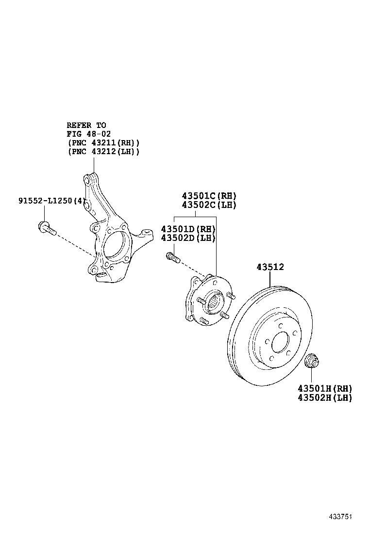 TOYOTA 4351242050 - Brake Disc onlydrive.pro