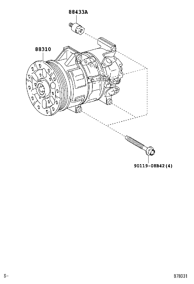 TOYOTA 88310-42250 - Compressor, air conditioning onlydrive.pro