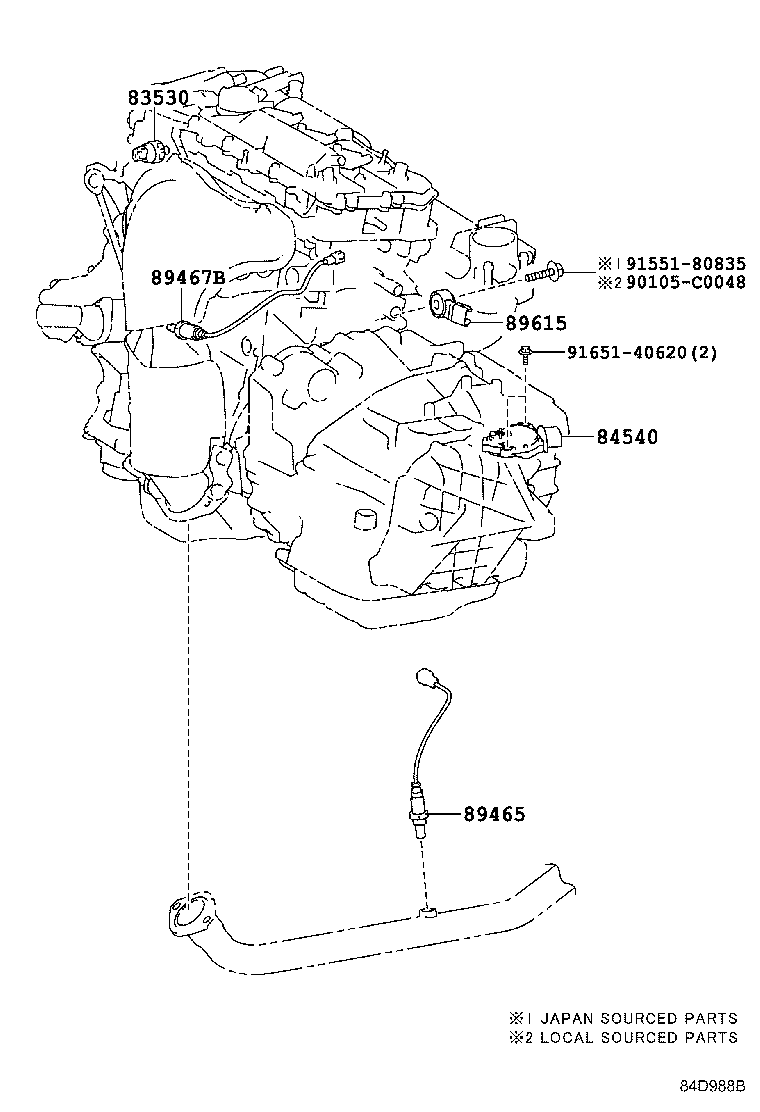 TOYOTA 894670R060 - Oxygen, Lambda Sensor onlydrive.pro