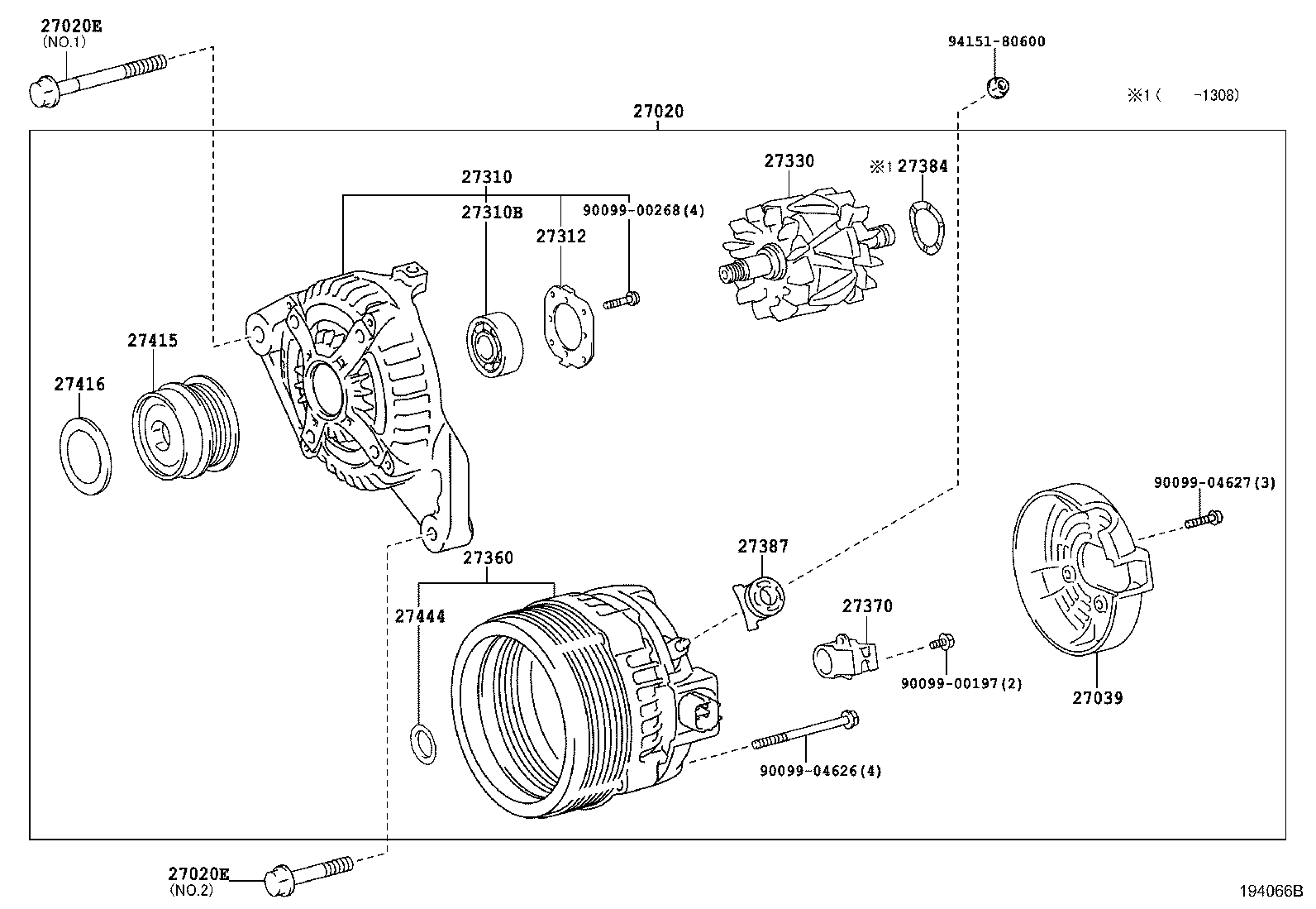 TOYOTA 2733047330 - Alternator onlydrive.pro