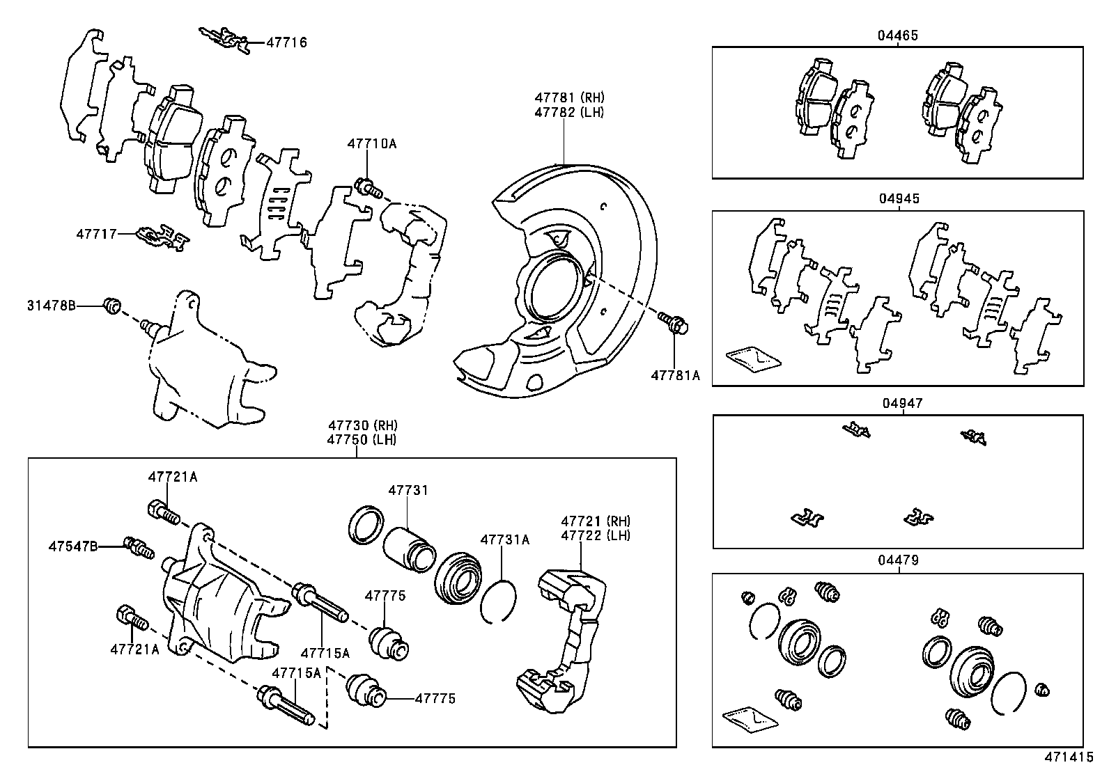 TOYOTA 04465-17140 - Brake Pad Set, disc brake onlydrive.pro