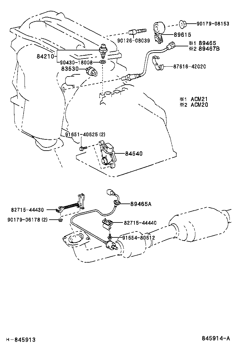 TOYOTA 8946544110 - Oxygen, Lambda Sensor onlydrive.pro