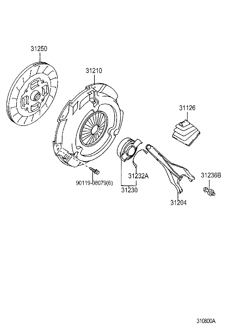 TOYOTA 31230-44010 - Clutch Release Bearing onlydrive.pro