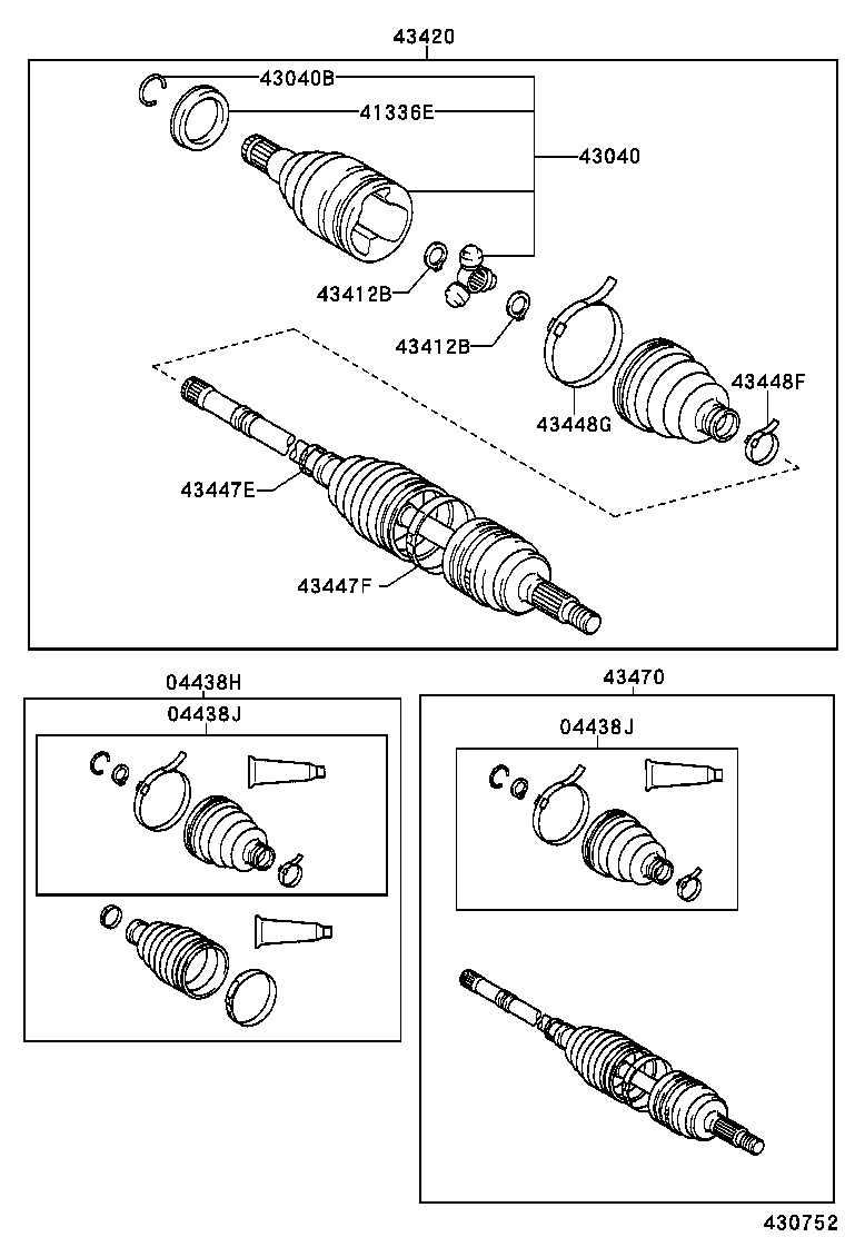 TOYOTA 43420-0D020 - Joint Kit, drive shaft onlydrive.pro