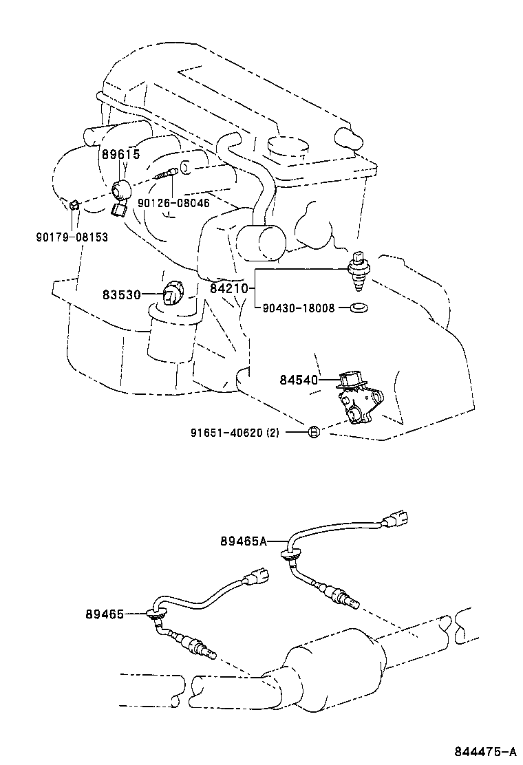 TOYOTA 8946512700 - Oxygen, Lambda Sensor onlydrive.pro