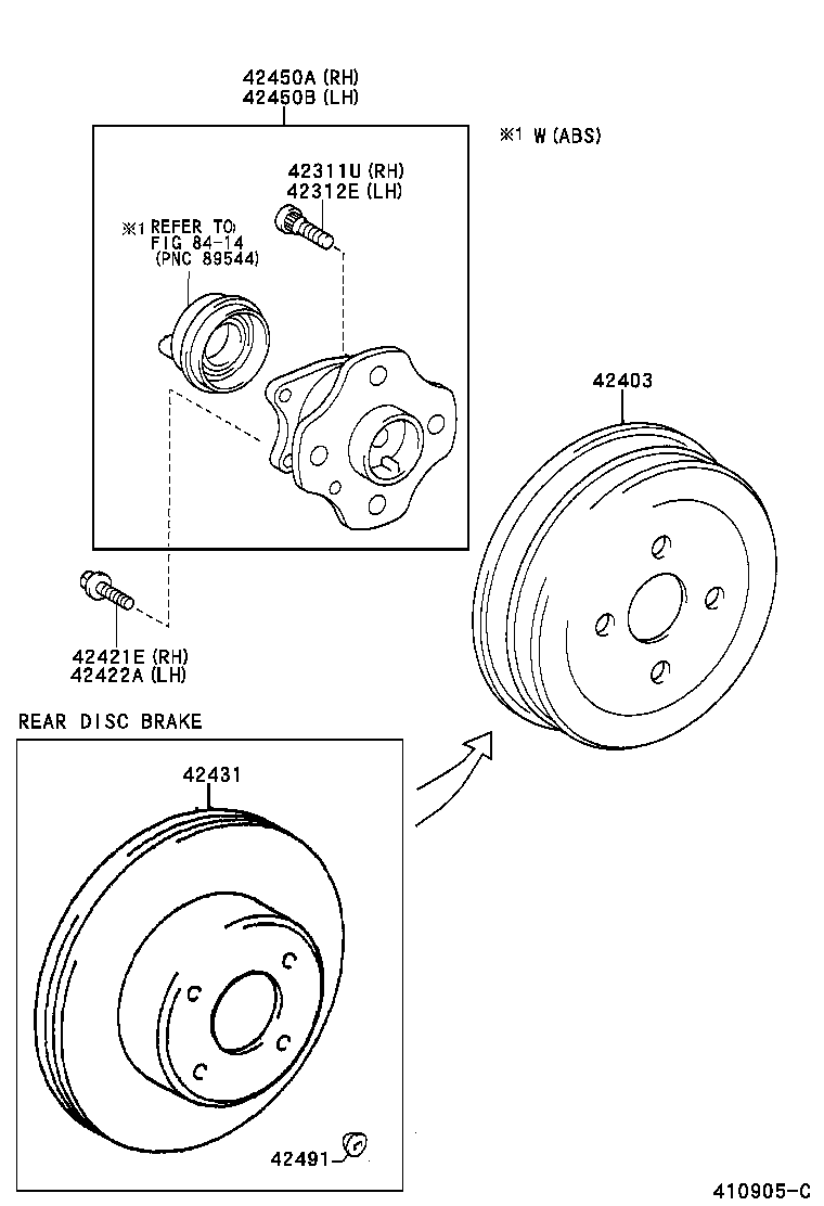 NISSAN 4245052020 - Bearing Kit, wheel hub onlydrive.pro