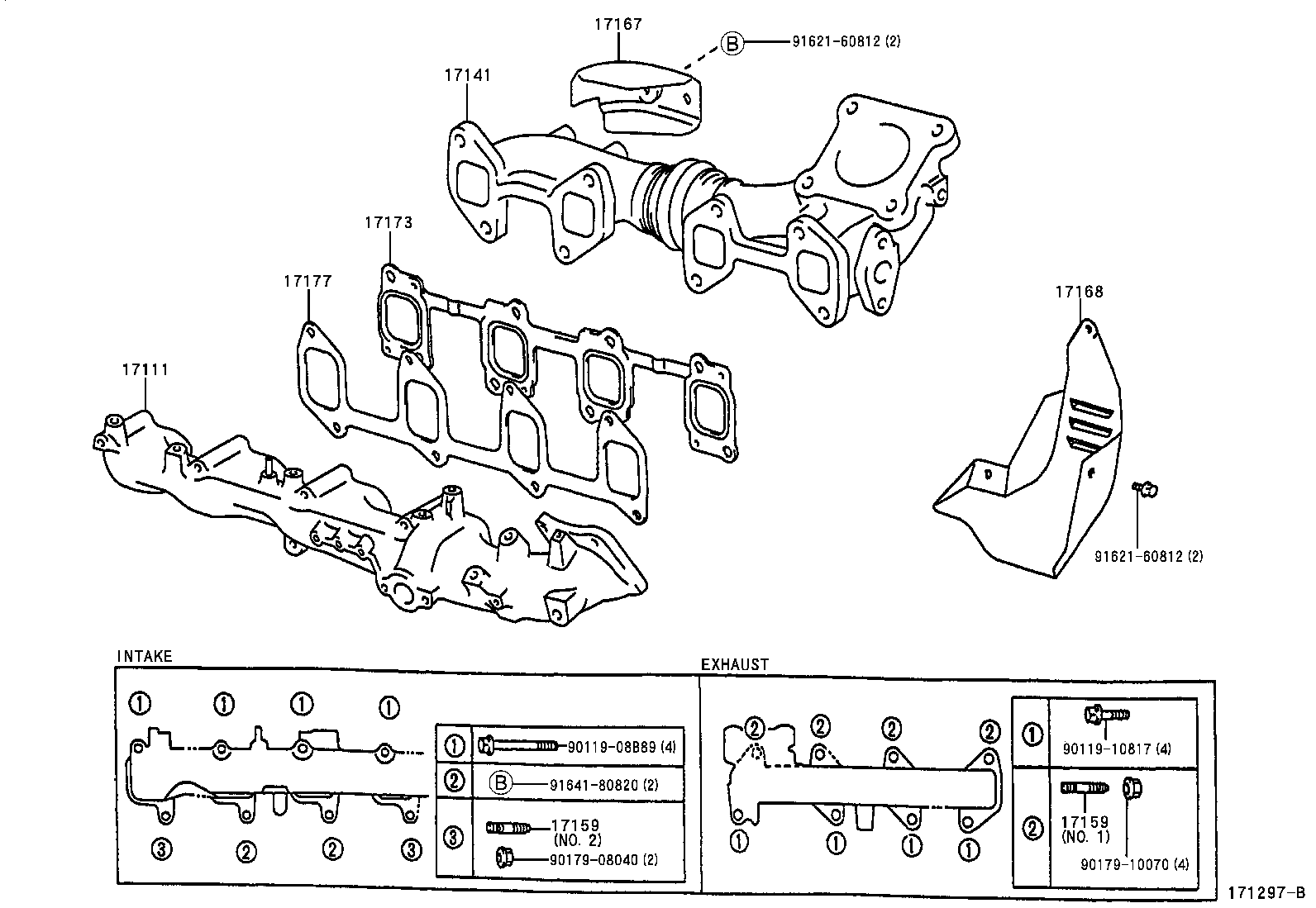 TOYOTA 17173-64090 - Gasket, exhaust manifold onlydrive.pro