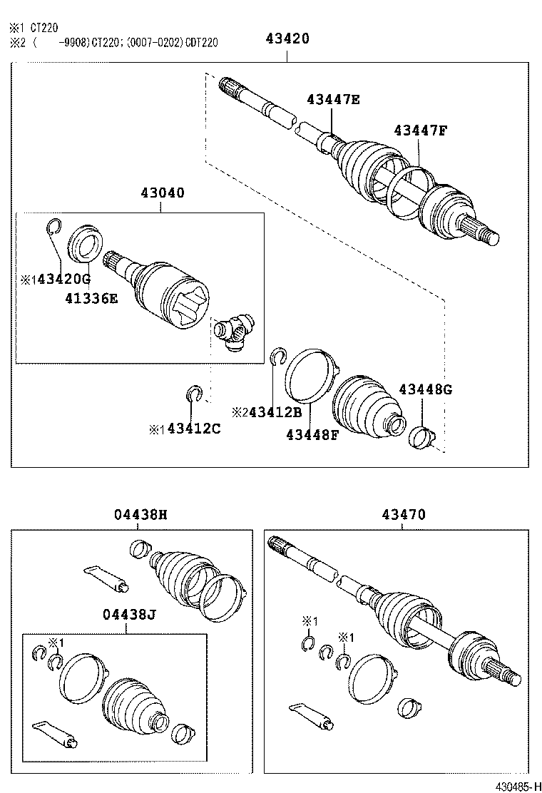 TOYOTA 04438-05100 - Putekļusargs, Piedziņas vārpsta onlydrive.pro