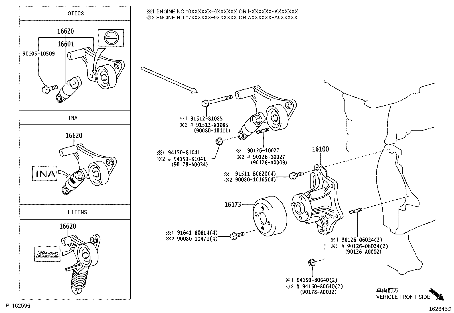 TOYOTA 16620-0H020 - Belt Tensioner, v-ribbed belt onlydrive.pro