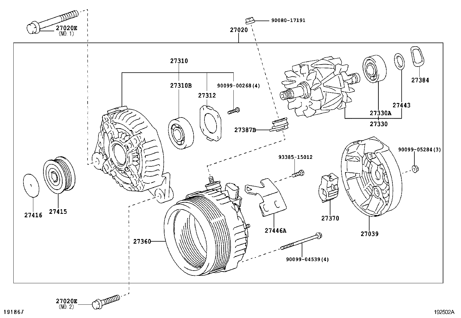 TOYOTA 270600H110 - Laturi onlydrive.pro