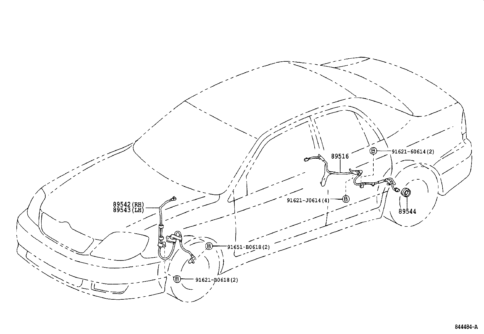 TOYOTA 89544-32030 - Sensor, wheel speed onlydrive.pro