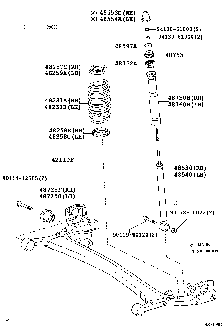 TOYOTA 487500D050 - Putekļu aizsargkomplekts, Amortizators onlydrive.pro