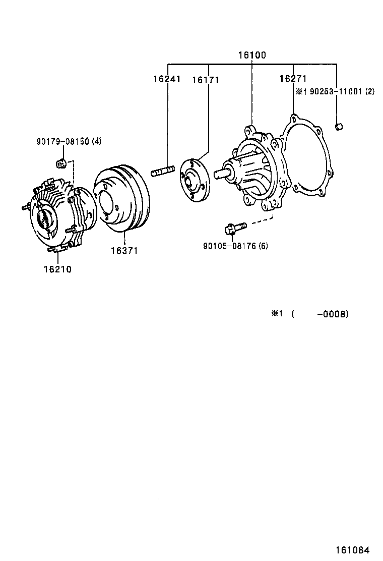 Suzuki 1610059255 - Water Pump onlydrive.pro