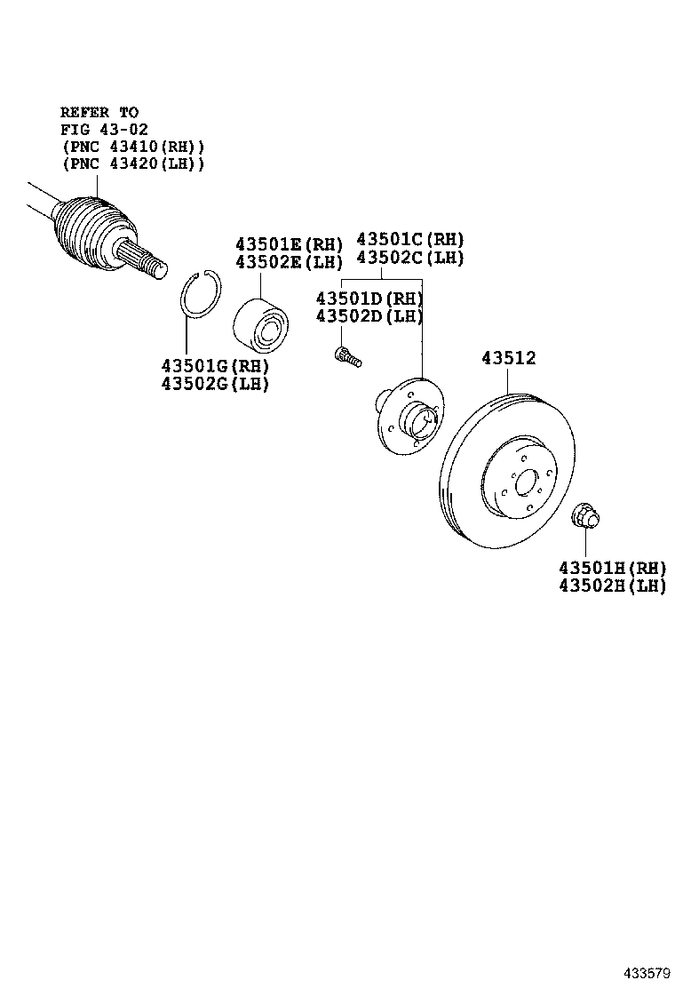 TOYOTA 435020D050 - Rattalaagrikomplekt onlydrive.pro