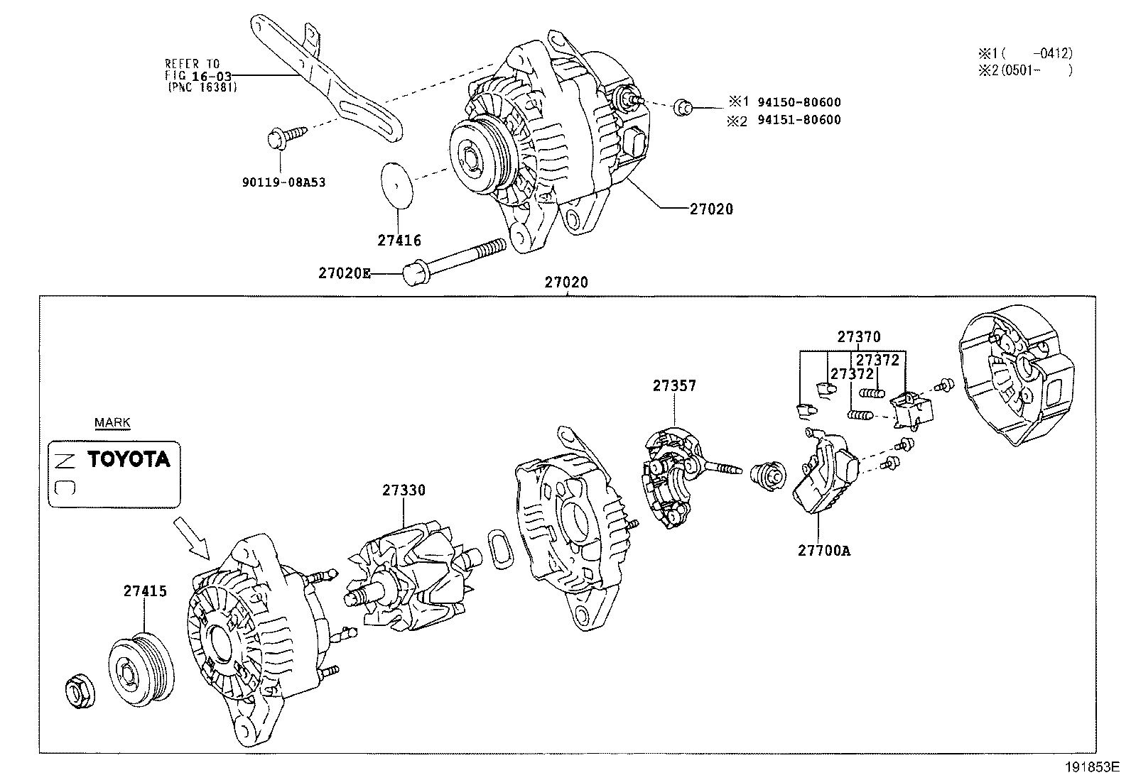 TOYOTA 2733067100 - Rotorius, kintamosios srovės generatorius onlydrive.pro